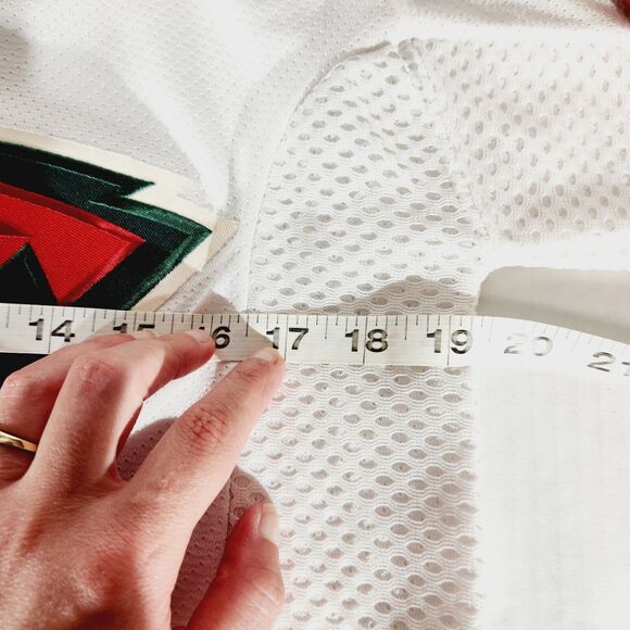 CCM Minnesota Wild Hockey Jersey Adult Sz S Patches Green Red White Vtg Official - Picture 13 of 13